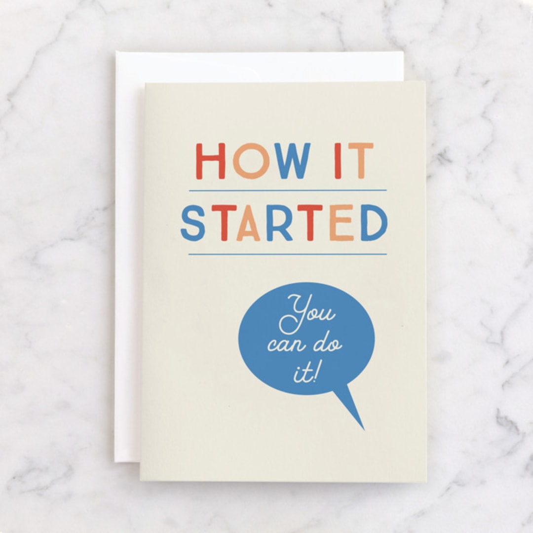 "How It Started" - Single Greeting Cards in Daisy by Baumbirdy - Front