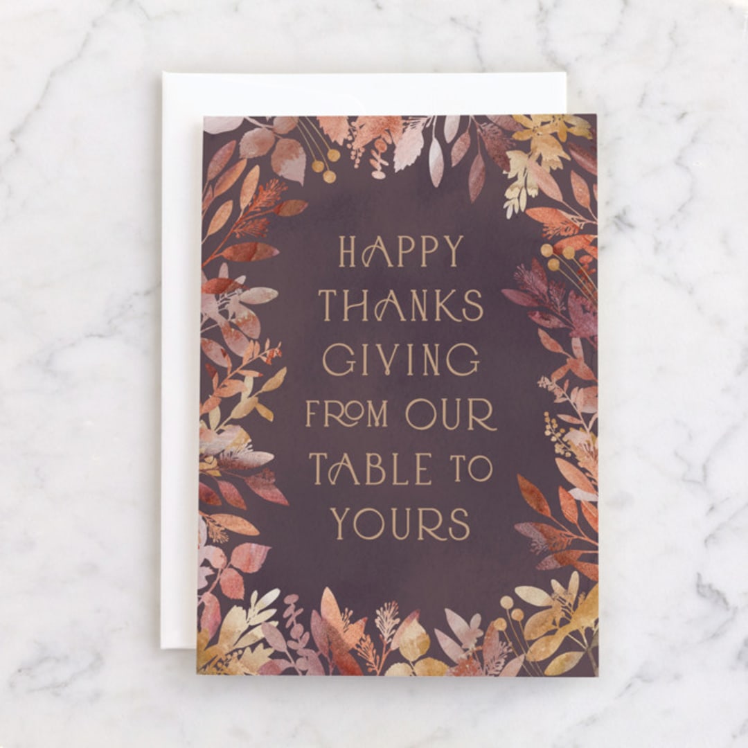 "Autumn Foliage" - Single Greeting Cards in Orchid by Hooray Creative - Front