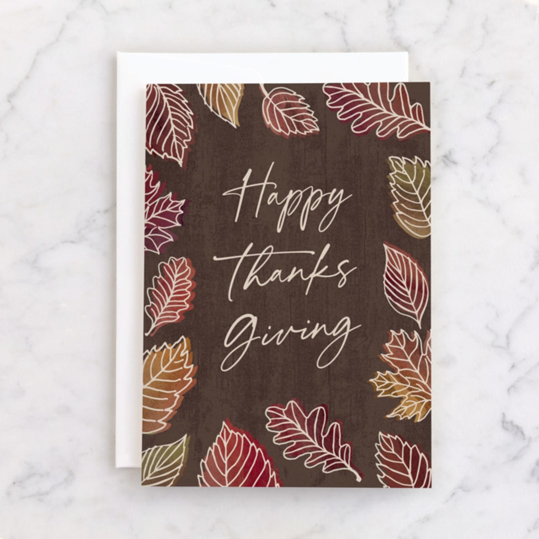 "Fall Foliage" - Single Greeting Cards in Maple by Hooray Creative - Front