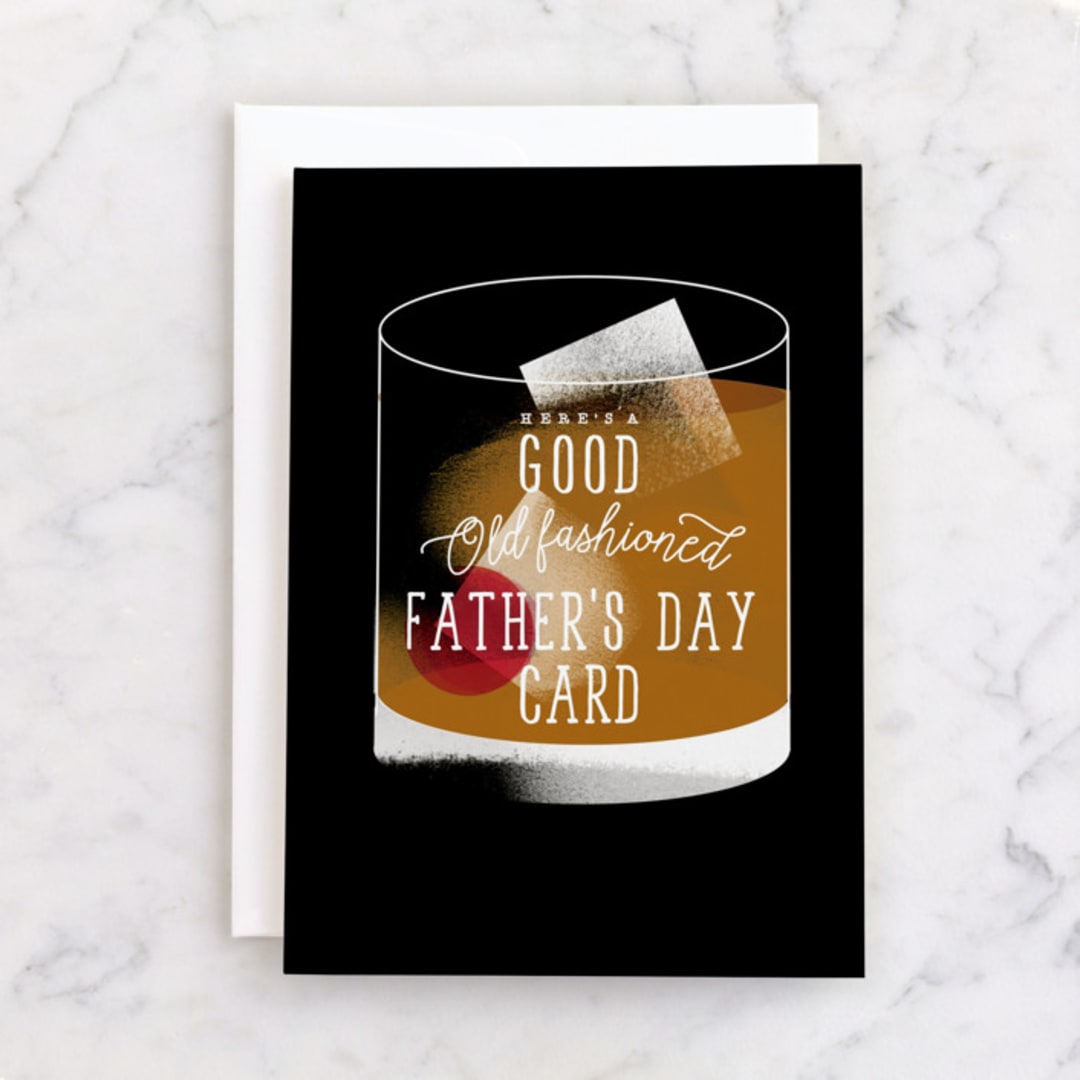 "Old Fashioned Birthday Card" - Single Greeting Cards in Ink by Baumbirdy - Front