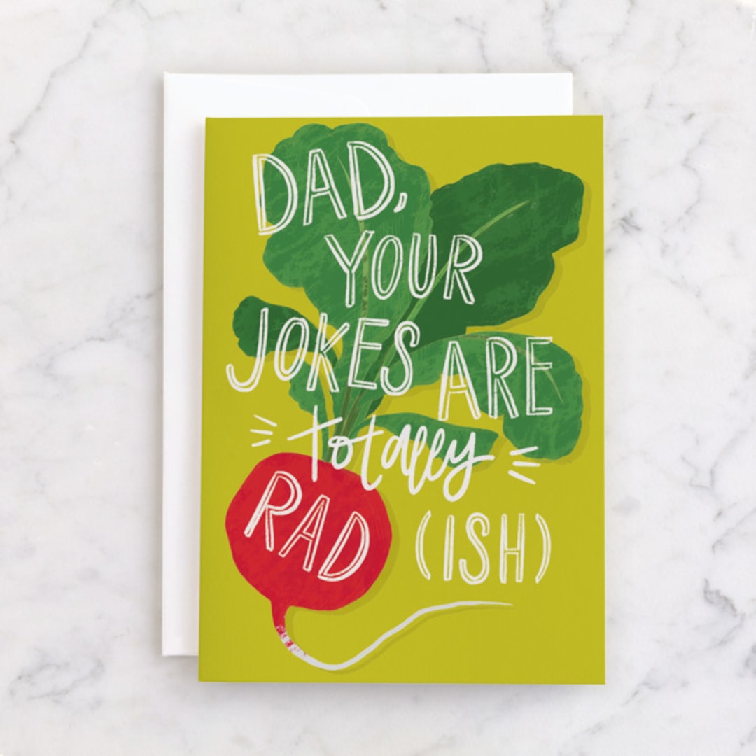 "Radish Jokes" - Single Greeting Cards in Radish by Snow and Ivy - Front
