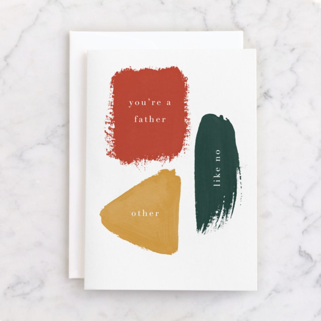 "No Other." - Single Greeting Cards in Tangerine by Nazia Hyder - Front