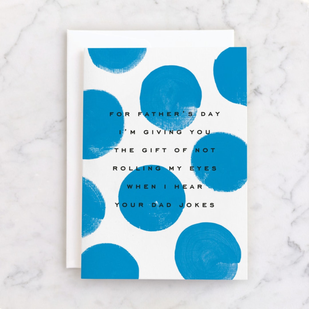 "Dad Joke" - Single Greeting Cards in Pool by Kristie Kern - Front