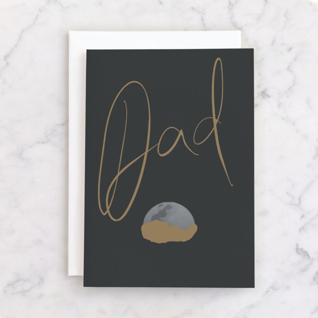 "Moon & Beyond" - Single Greeting Cards in Ink by Melissa Agular - Front