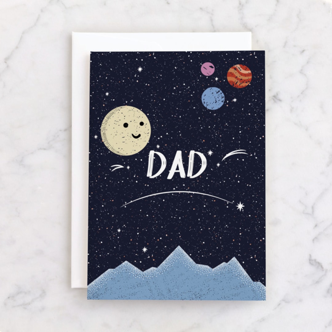 "stay curious" - Single Greeting Cards in Space by Kristen Marie - Front