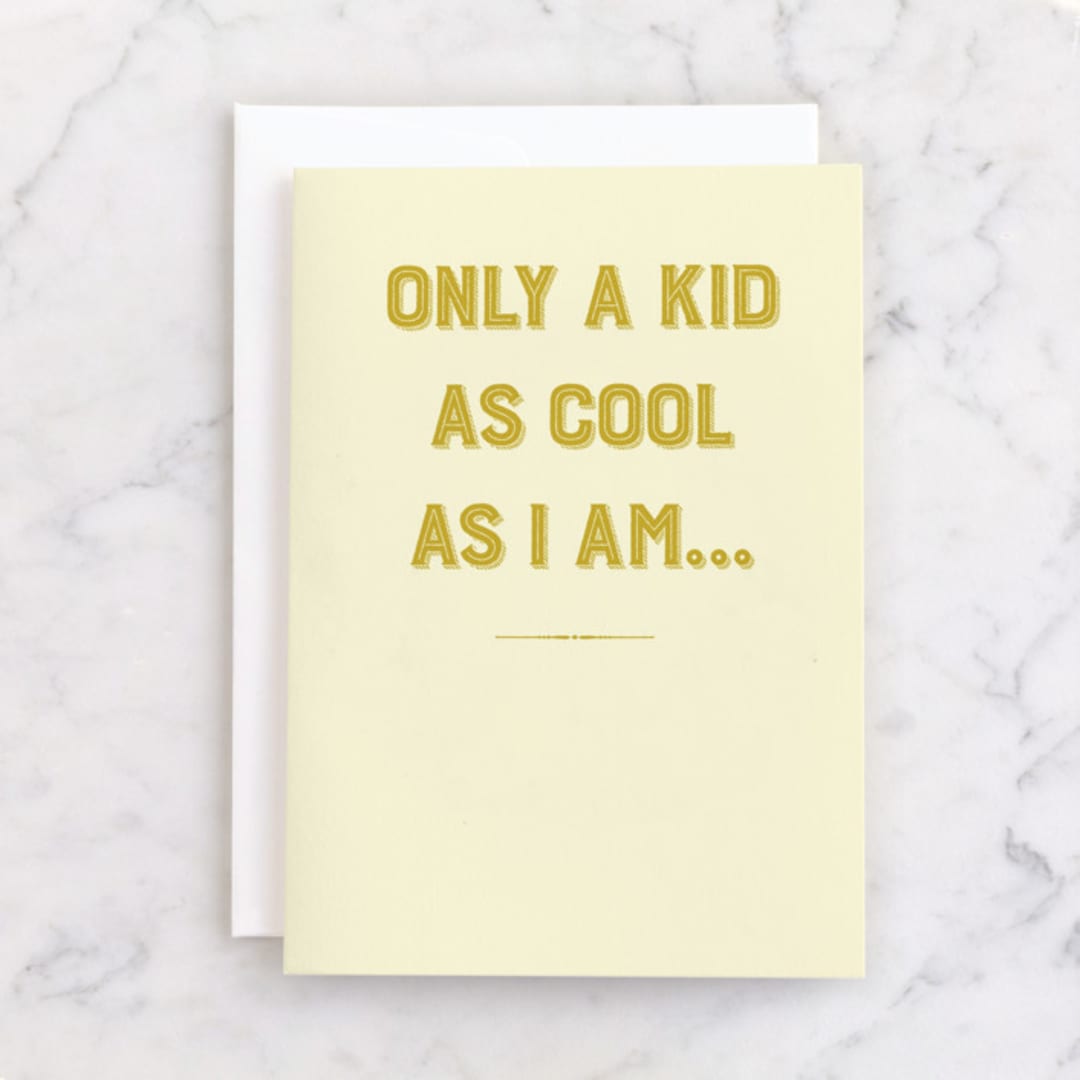 "Cool Dad" - Single Greeting Cards in Mustard by Sarah Cohn - Front