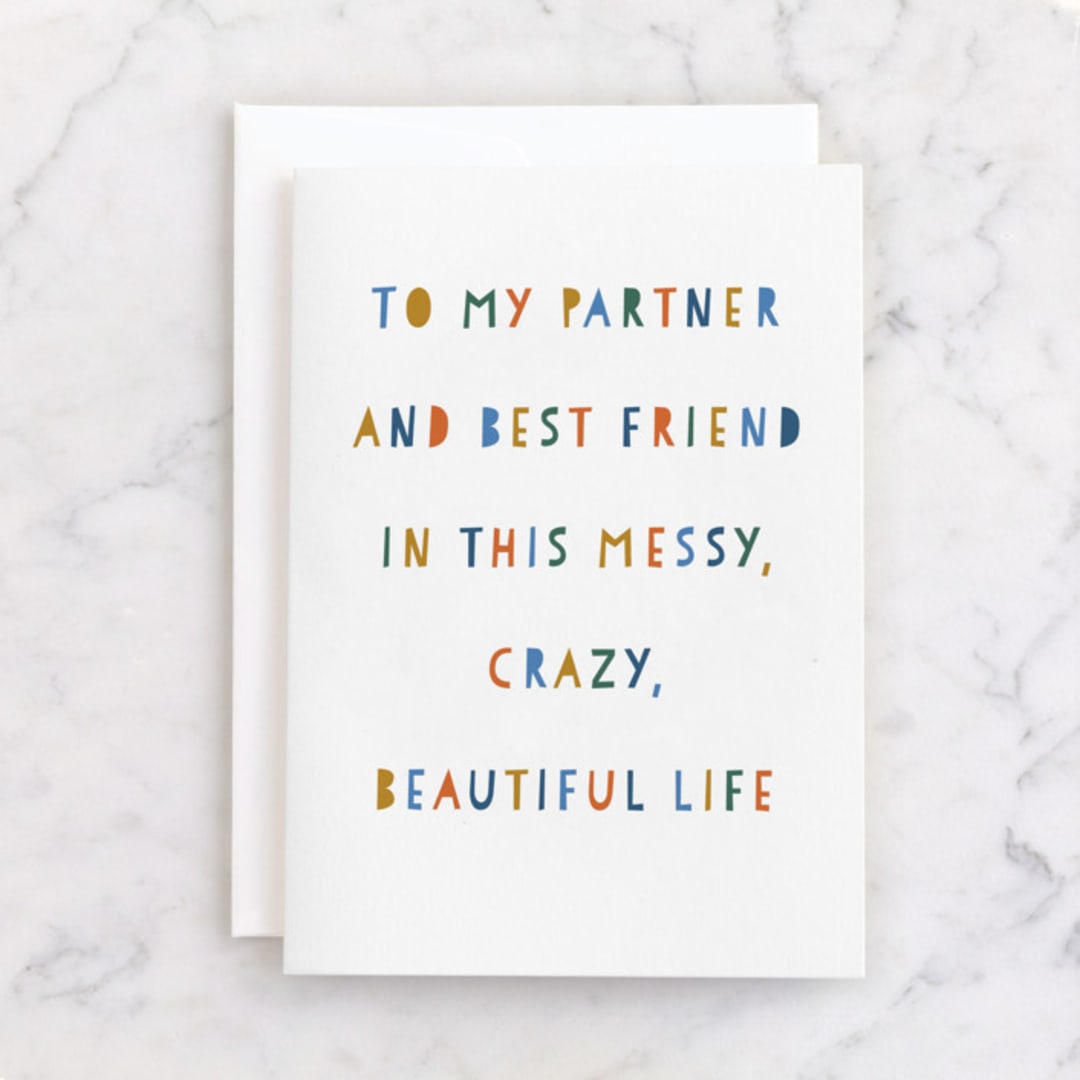 "This Beautiful Life" - Single Greeting Cards in Cream by Jennifer A. Smith - Front
