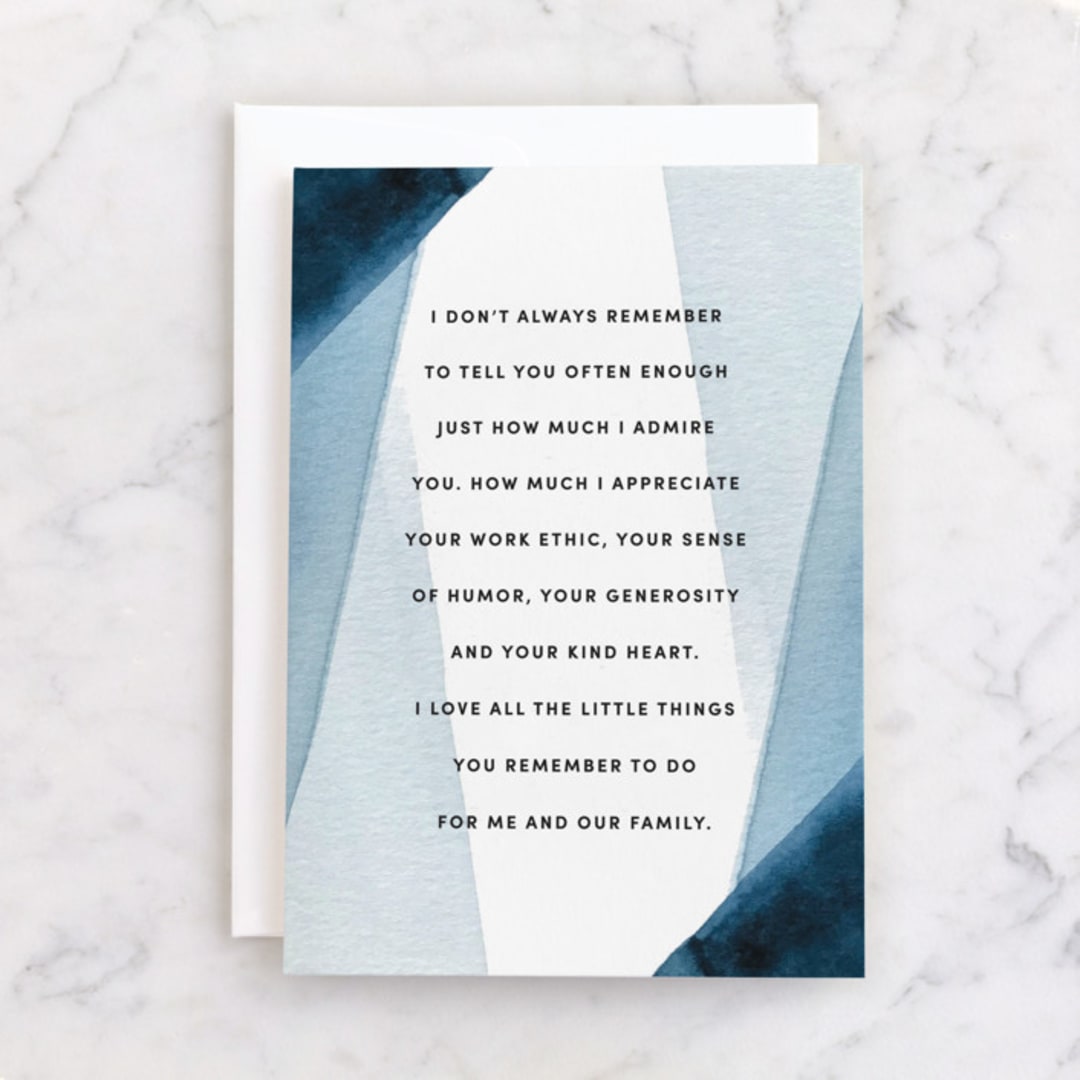 "Happy Birthday to my Guy" - Single Greeting Cards in Navy by Alexandra Bader - Front