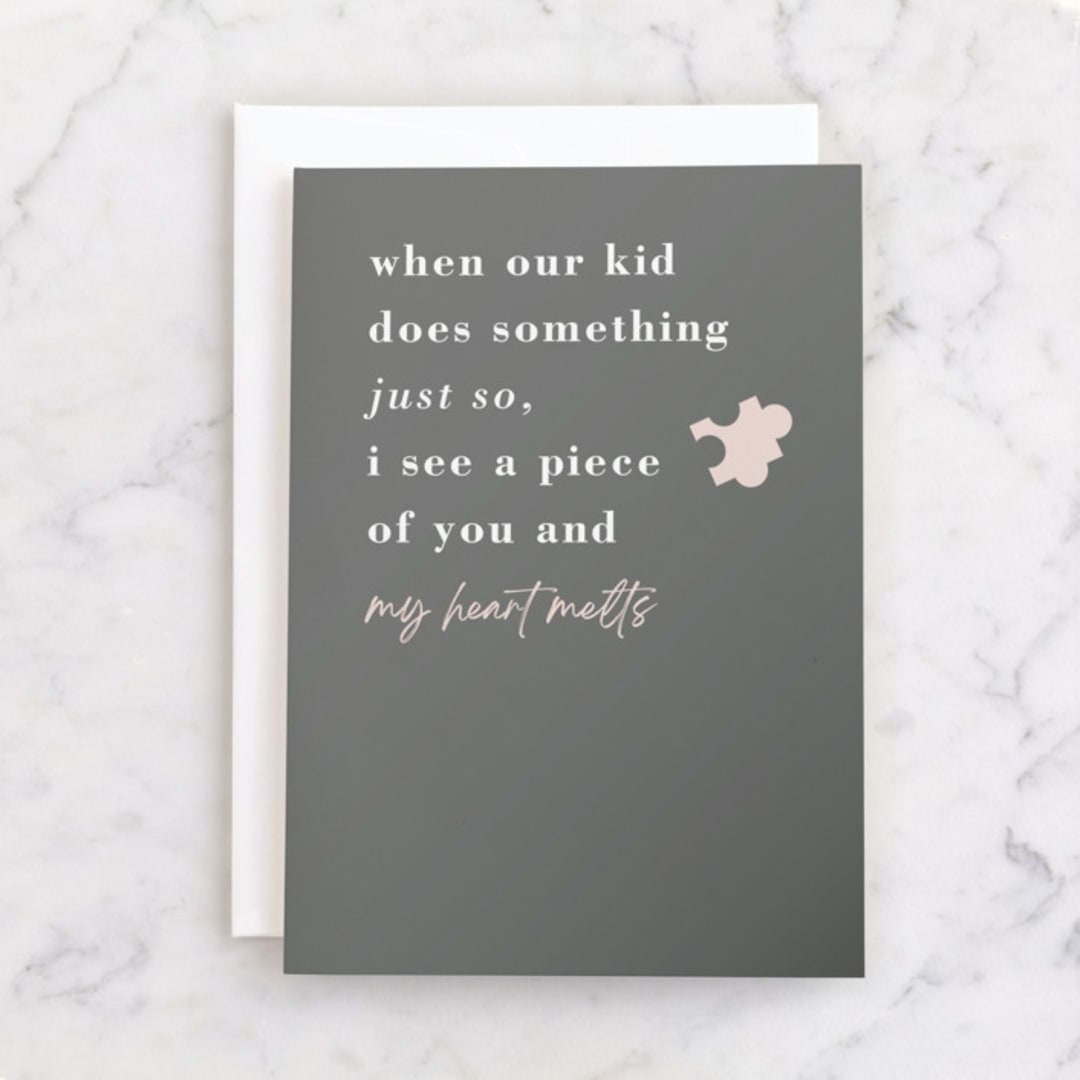 "Piece of You" - Single Greeting Cards in Cement by Corie Page - Front