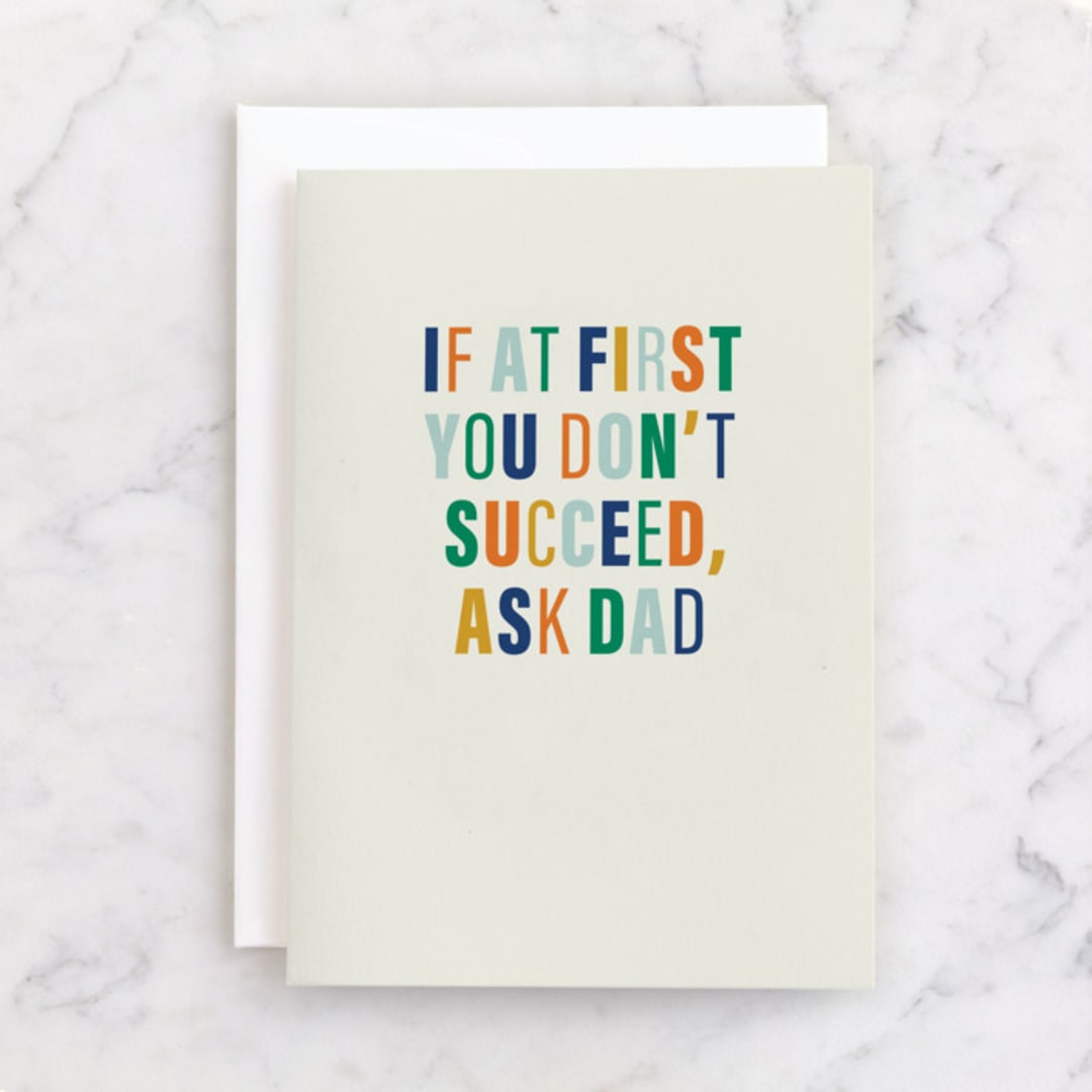 "ask dad" - Single Greeting Cards in Confetti by Ellen Schlegelmilch - Front