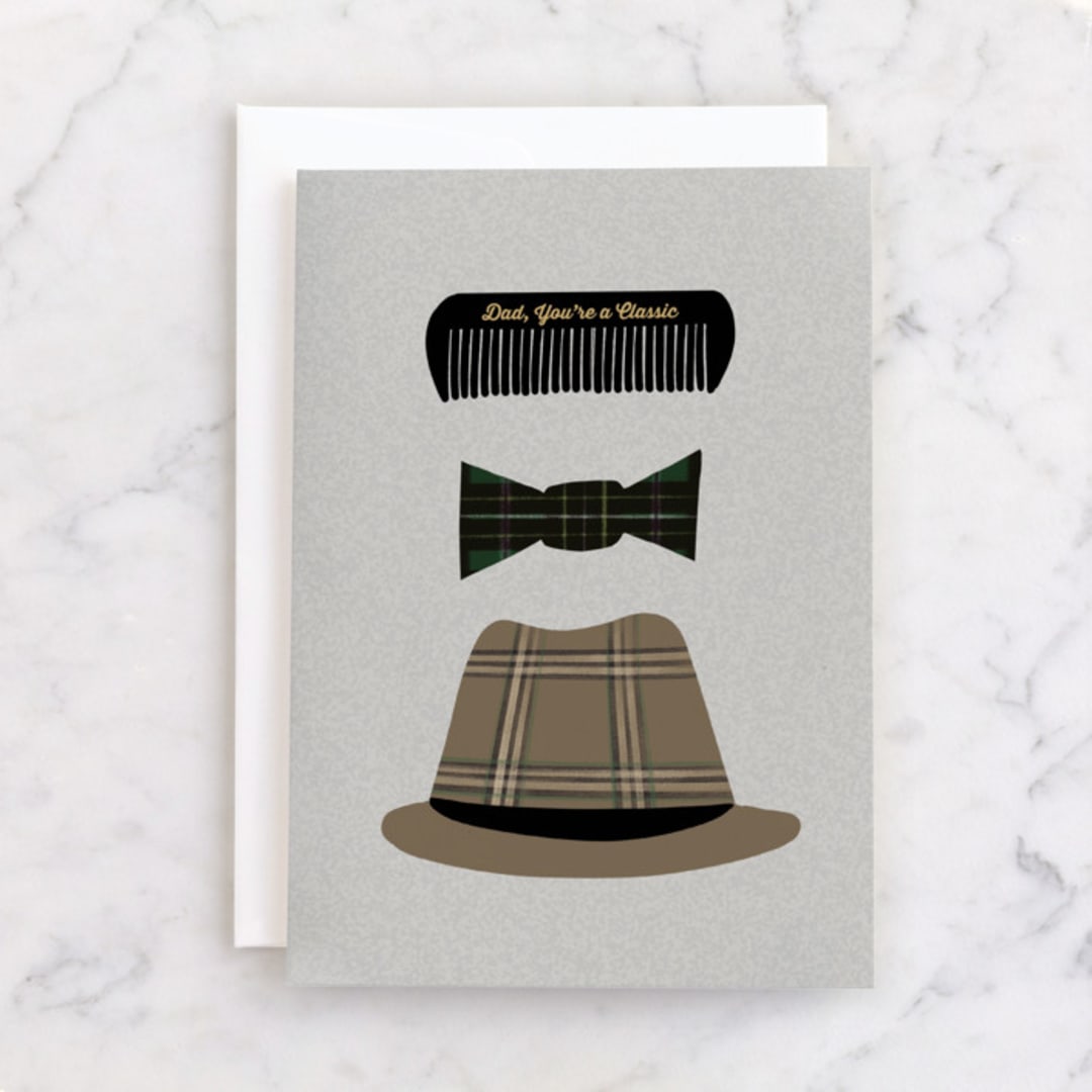 "Classic" - Single Greeting Cards in Platinum by Itsy Belle Studio - Front