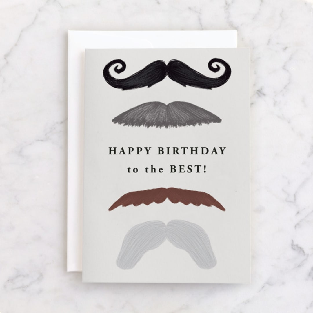 "fan{tache}tic" - Single Greeting Cards in Mist by Juliana Zimmermann - Front