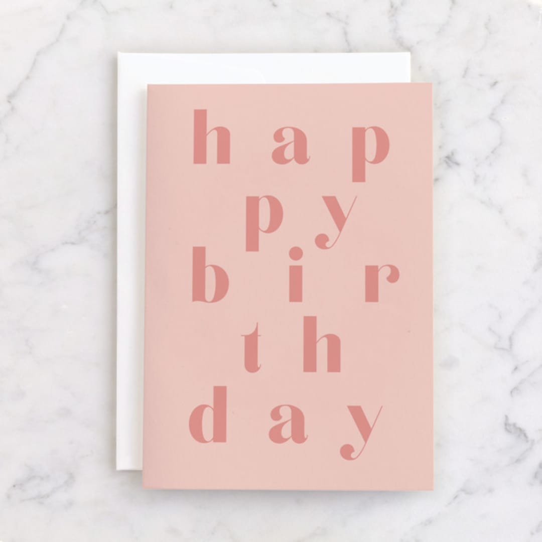 "chic birthday" - Single Greeting Cards in Blush by Angela Thompson - Front