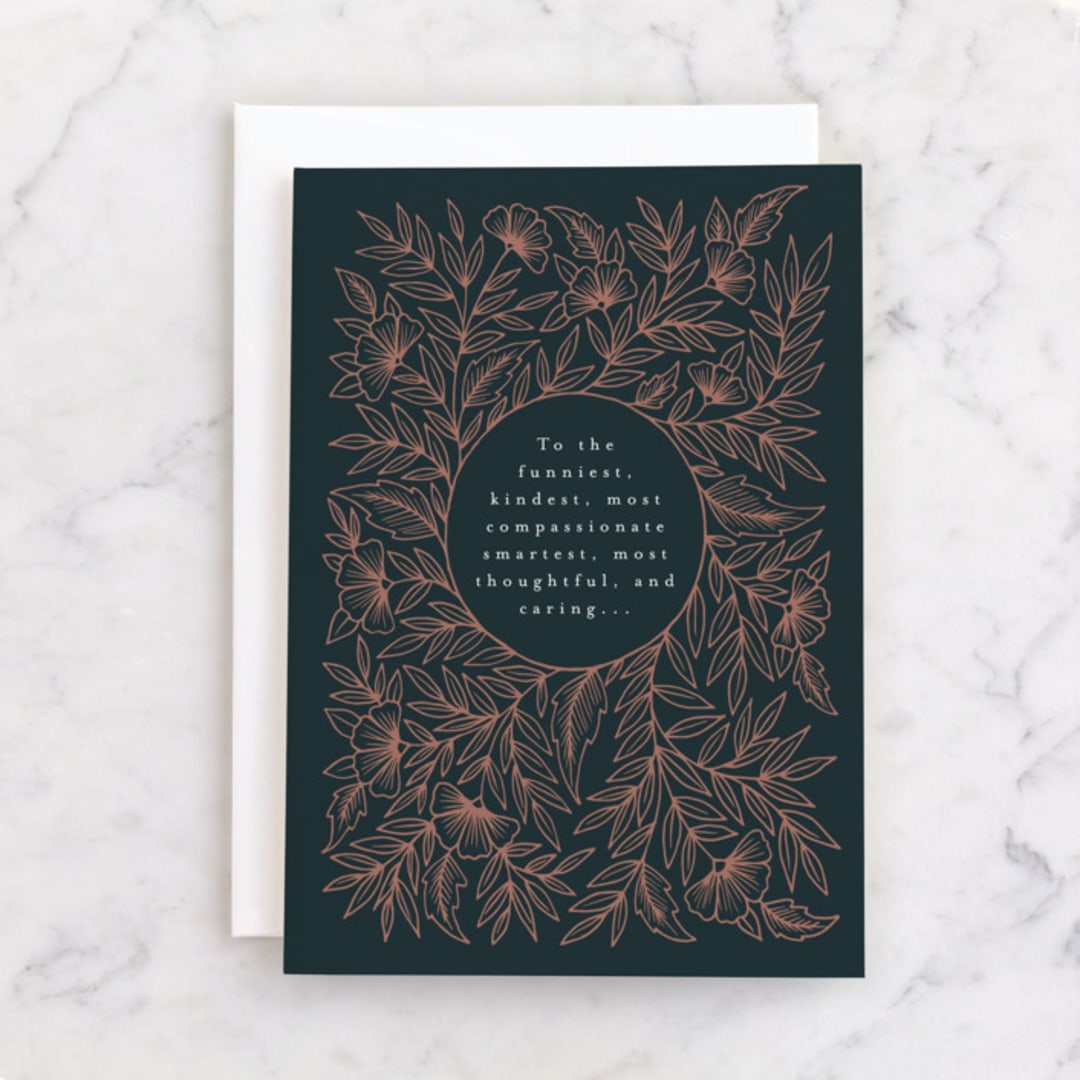 "Synonyms" - Single Greeting Cards in Grass by Katharine Watson - Front