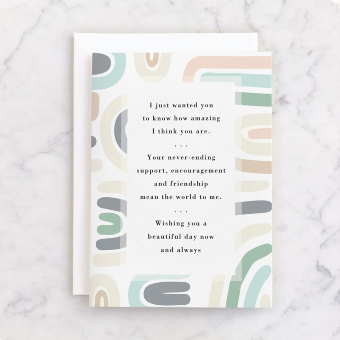 "Mod Friend" - Single Greeting Cards in Emerald by Oma N. Ramkhelawan - Front