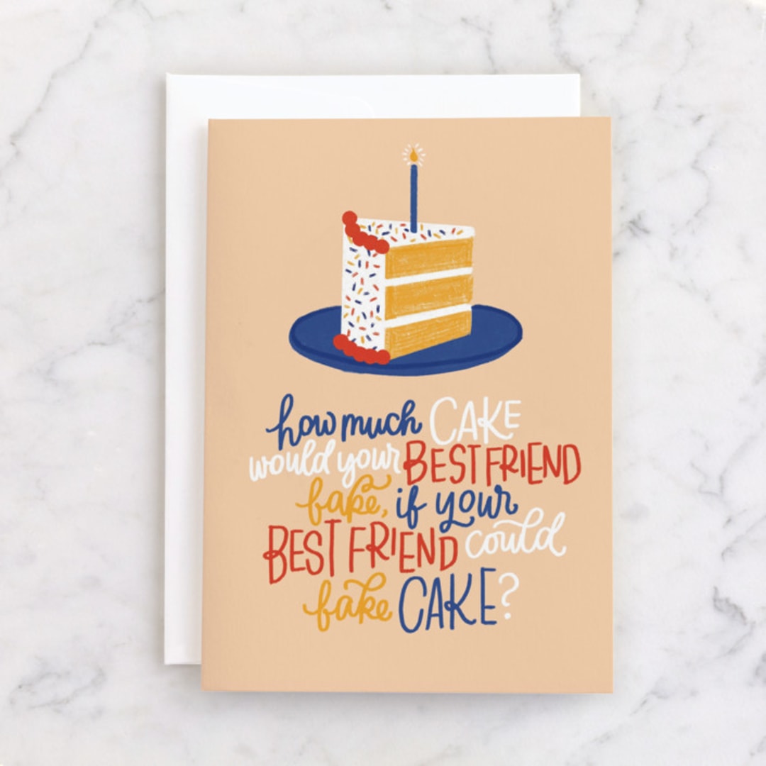 "You know how much" - Single Greeting Cards in Peach by Erin L. Wilson - Front