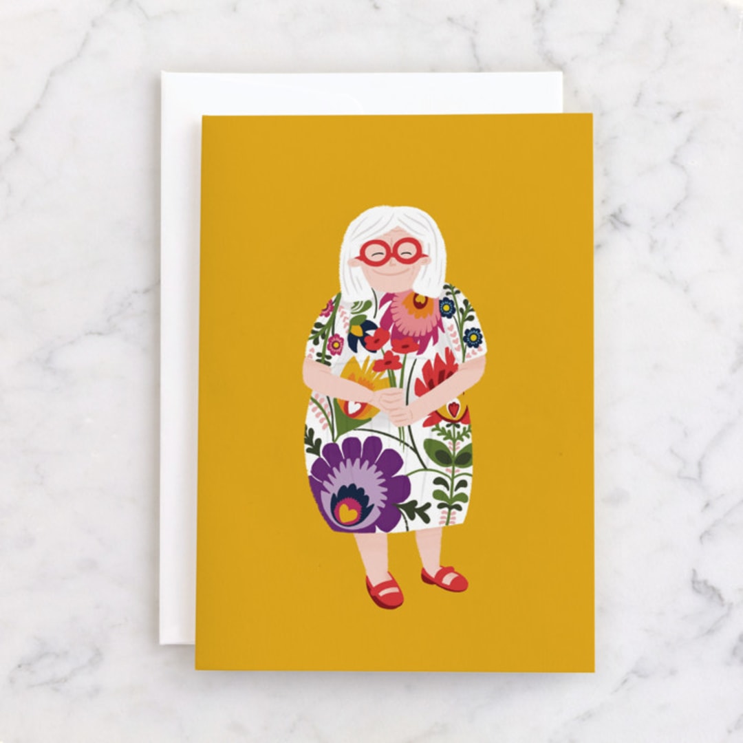 "Fabulous Grandma Birthday" - Single Greeting Cards in Sunflower by Meredith Ann - Front
