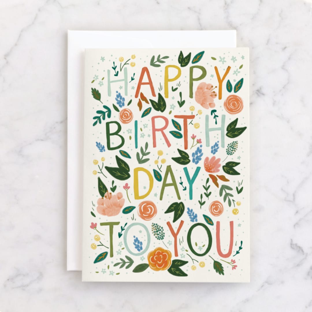 "Happy Birthday Garden" - Single Greeting Cards in Garden by Corie Page - Front