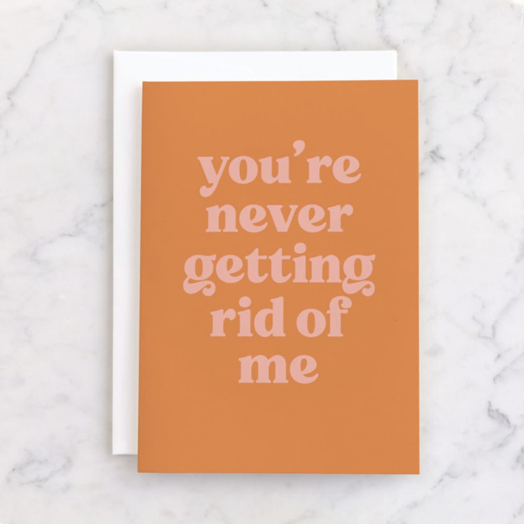 "Forever" - Single Greeting Cards in Apricot by JoAnn Jinks - Front