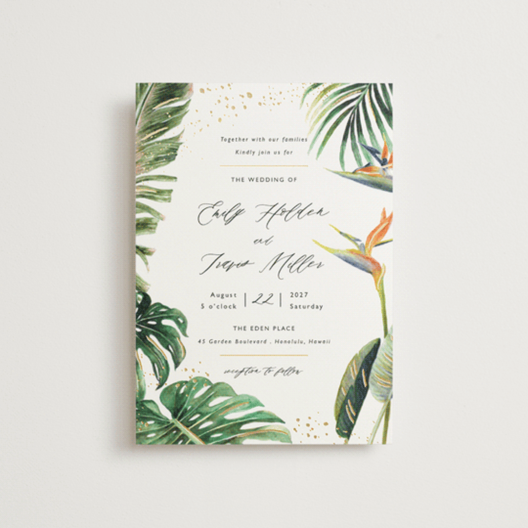 "Our Paradise" - Wedding Invitations in Tropical by Elly - Front