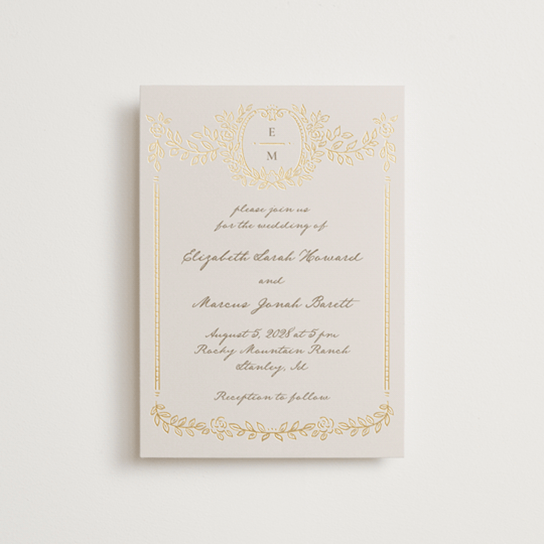 "Manuet" - Wedding Invitations in Vanilla by Petra Kern - Front
