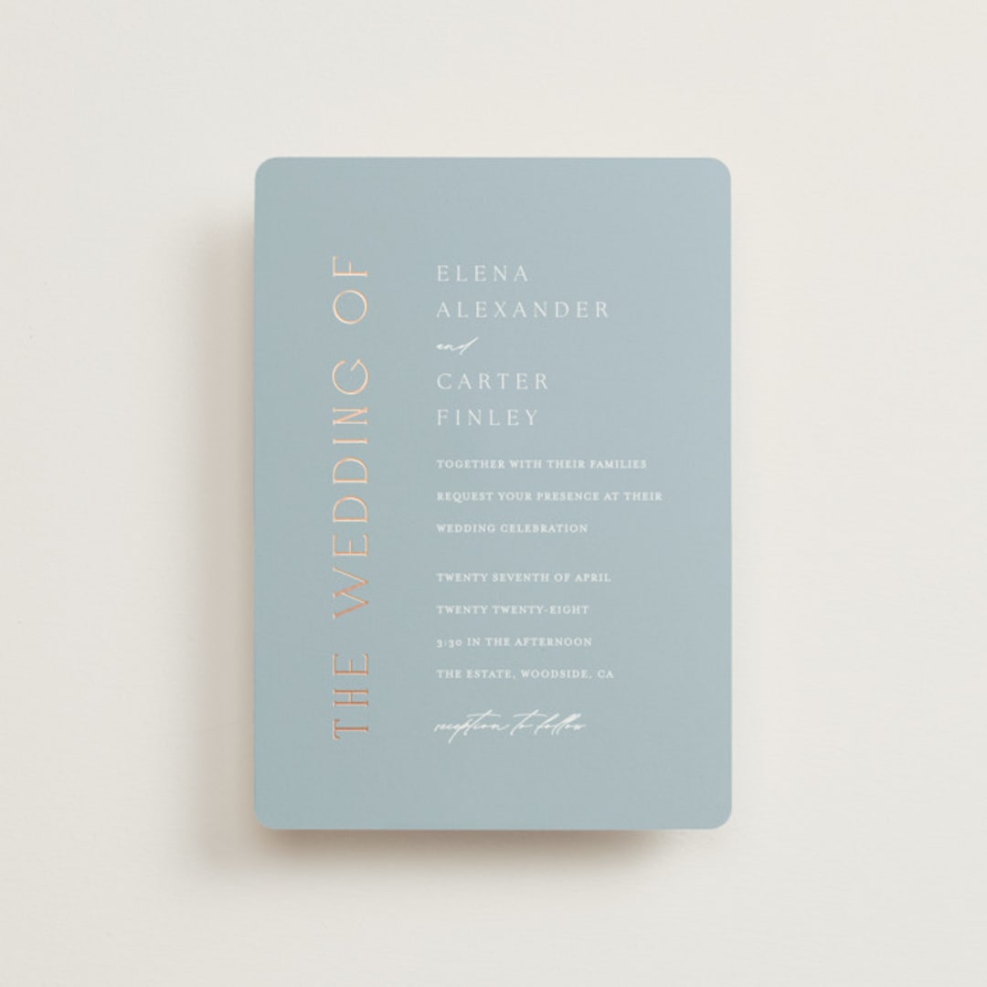 "Gilded Edge" - Wedding Invitations in Provincial by Angela Thompson - Front