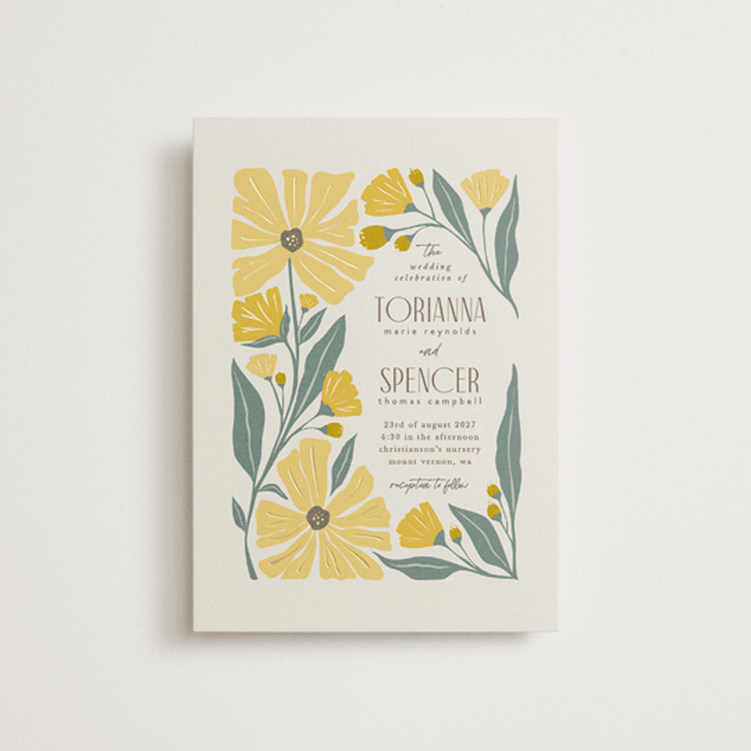 "storybook garden" - Wedding Invitations in Buttercup by Karidy Walker - Front