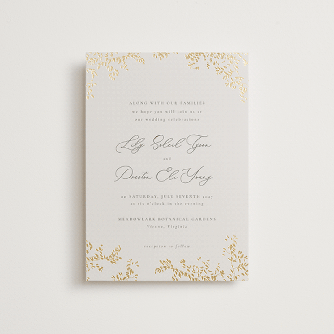 "forever and a day" - Wedding Invitations in Luxe Neutral by Design Lotus - Front
