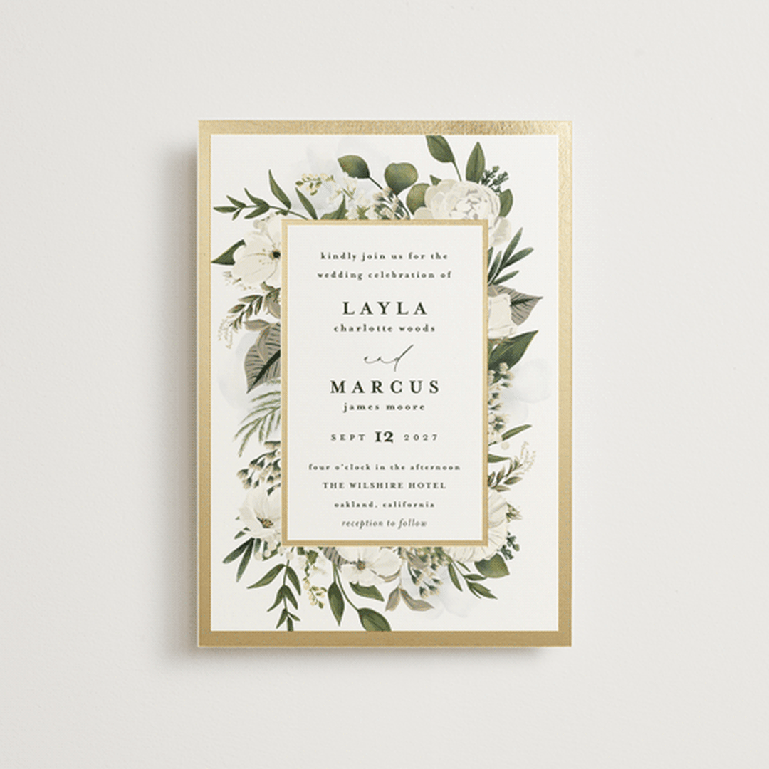 "Classic Love" - Wedding Invitations in Vanilla by Susan Moyal - Front