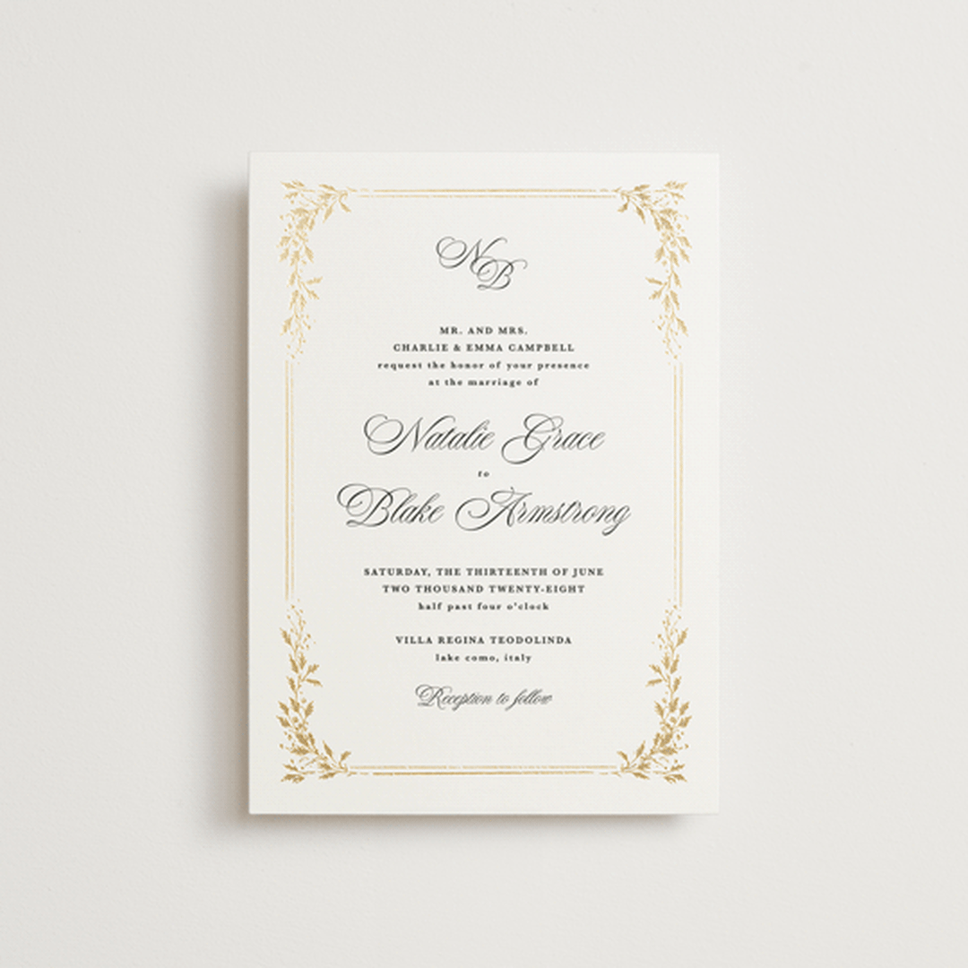 "Lake Como" - Wedding Invitations in Diamond by Kate Ahn - Front