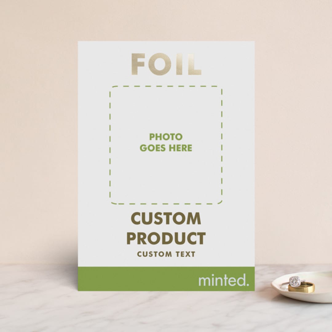 "Portrait Custom" - Wedding Invitations in Golden by Minted Custom - Front