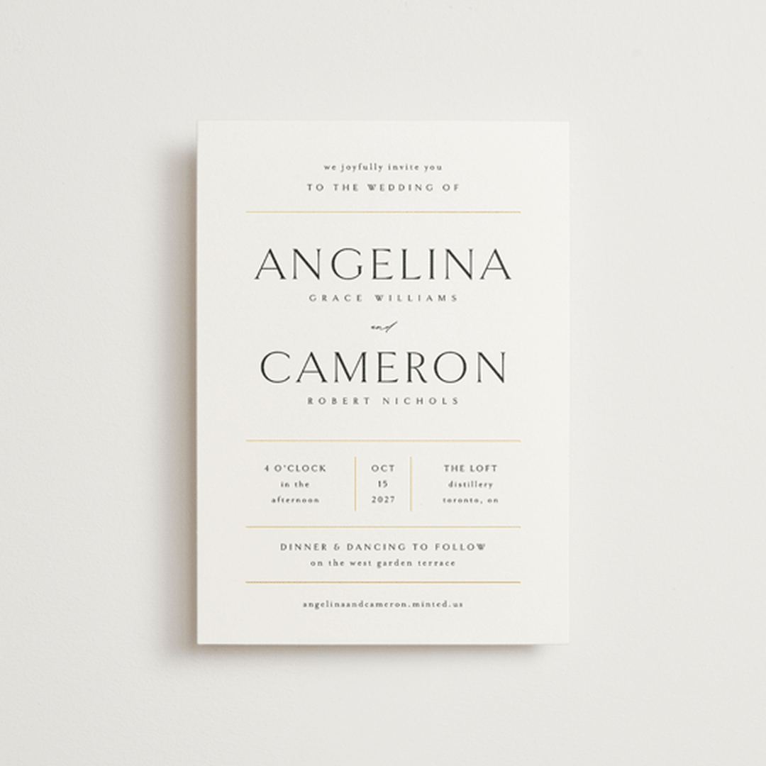 "Sophisticate" - Wedding Invitations in Silk by Kelly Schmidt - Front