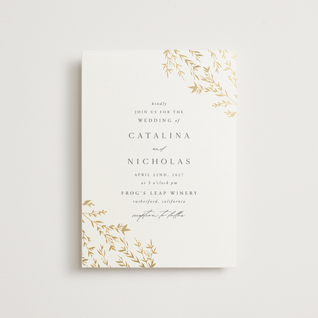 "Swoon" - Wedding Invitations in Cotton by Carolyn Nicks - Front