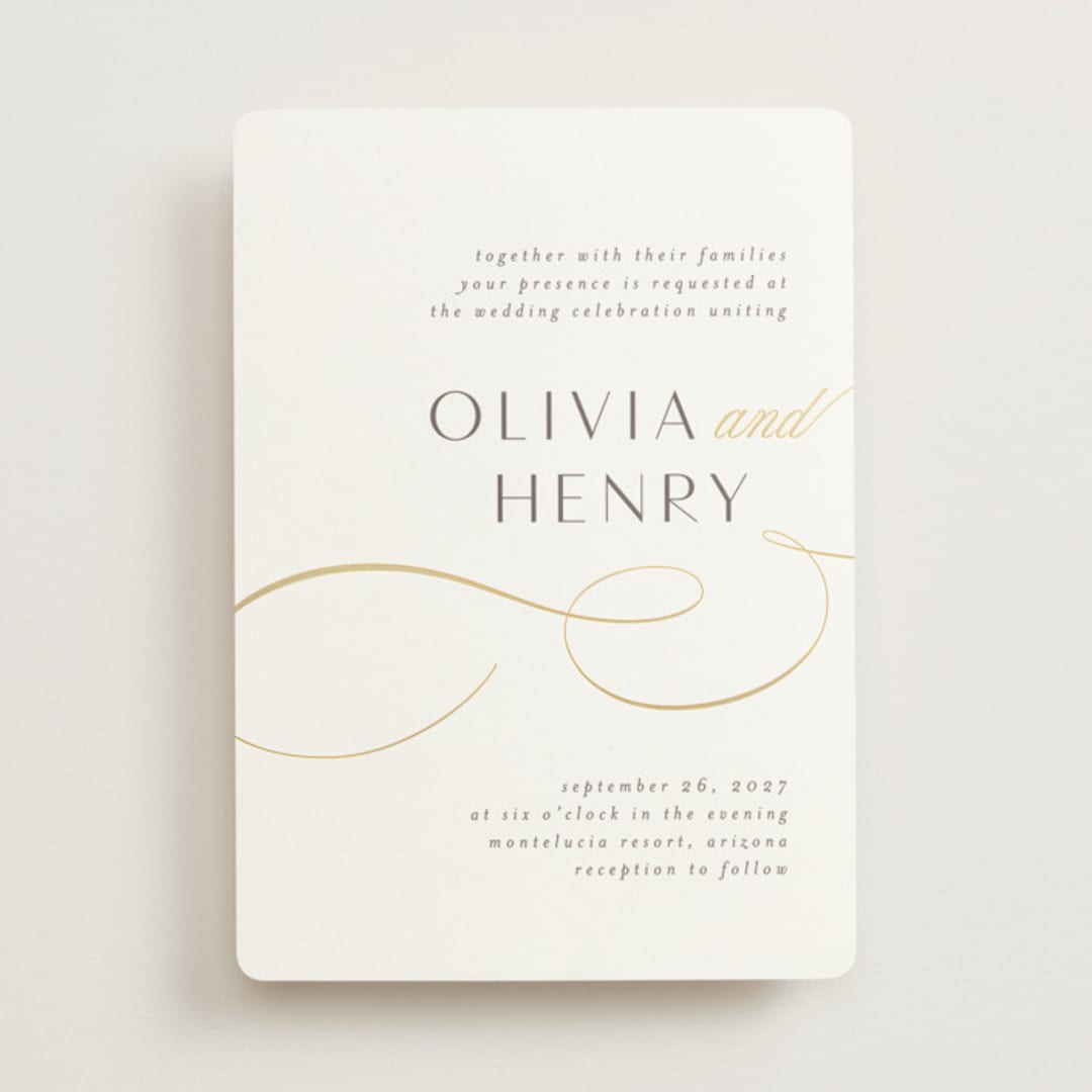 "Forever And" - Wedding Invitations in Snow by Jen Banks - Front