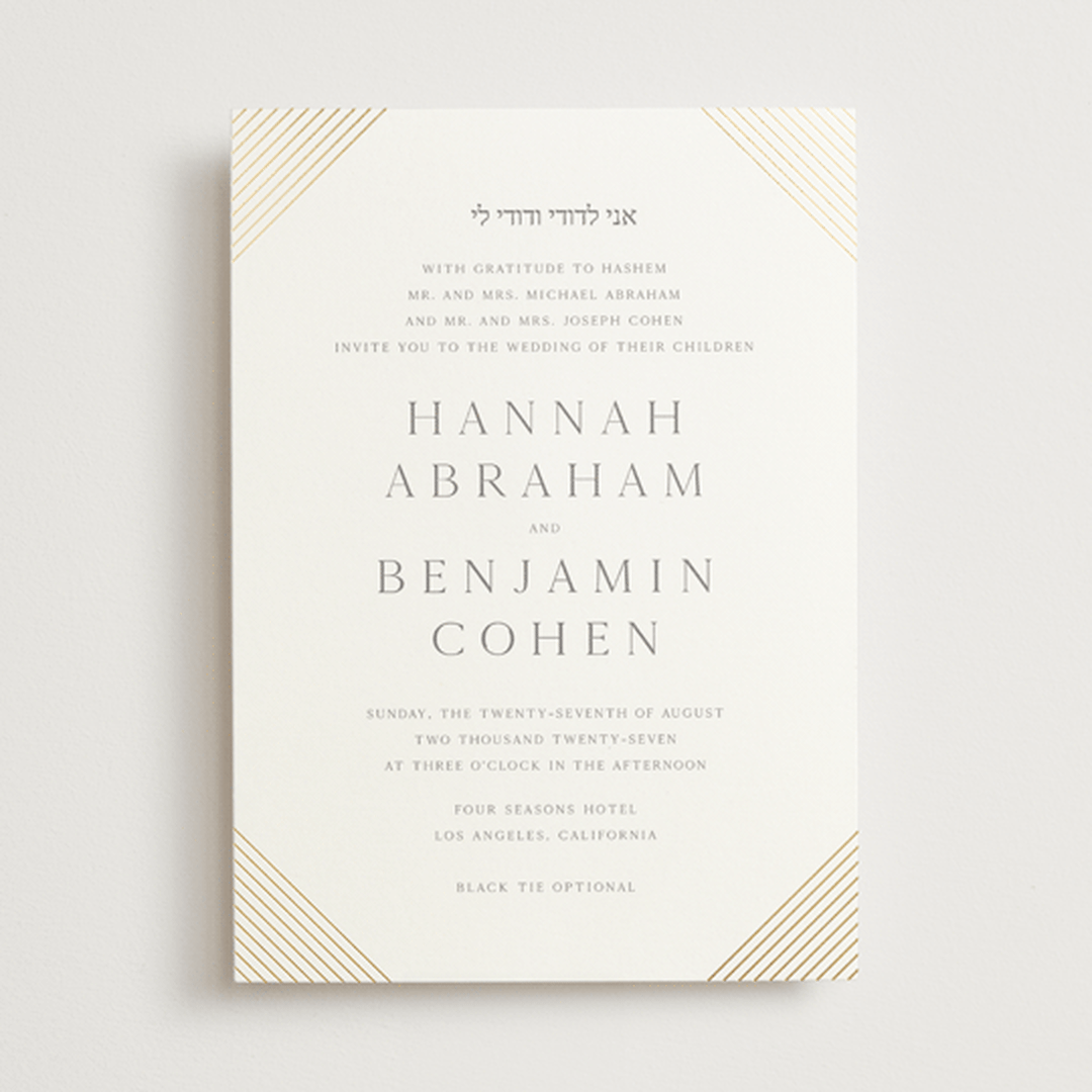 "Song of Solomon" - Wedding Invitations in Slate by Vanessa Doyle - Front