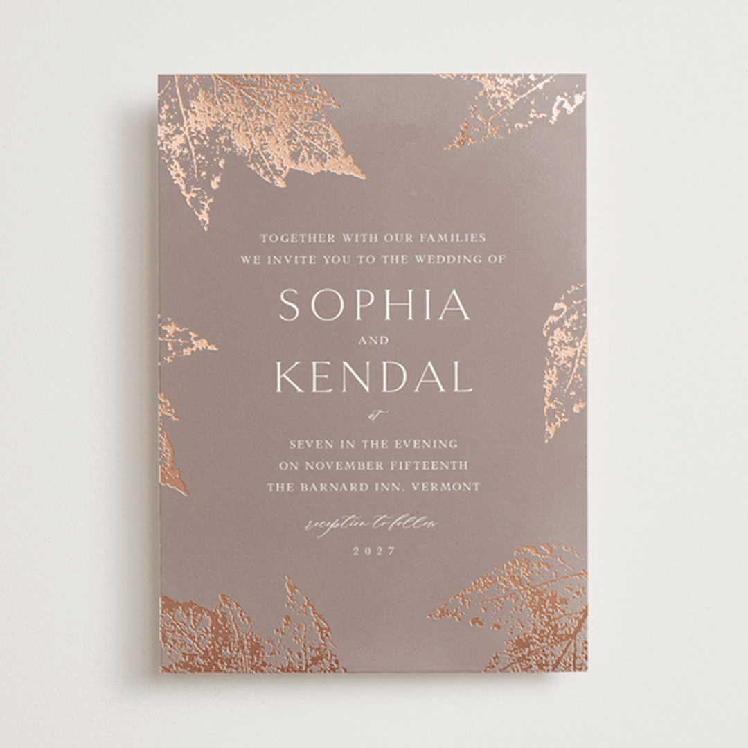 "autumne" - Wedding Invitations in Maple by Lori Wemple - Front