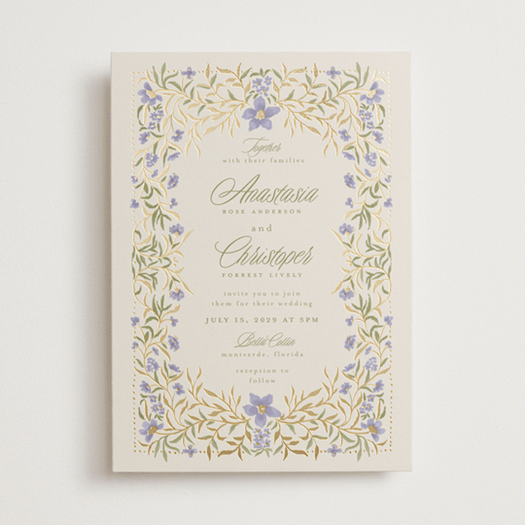 "FairyTale.." - Wedding Invitations in Heather by Vera Lim - Front