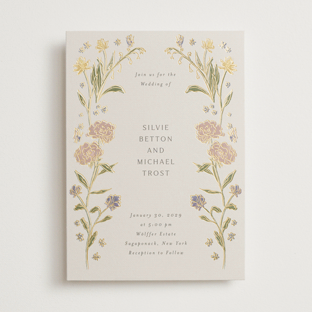 "Parisian Garden" - Wedding Invitations in Petal by Nicoletta Savod - Front