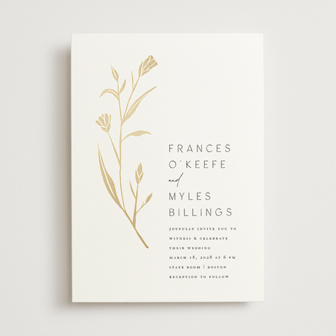 "Perennial" - Wedding Invitations in Cotton by Amy Kross - Front
