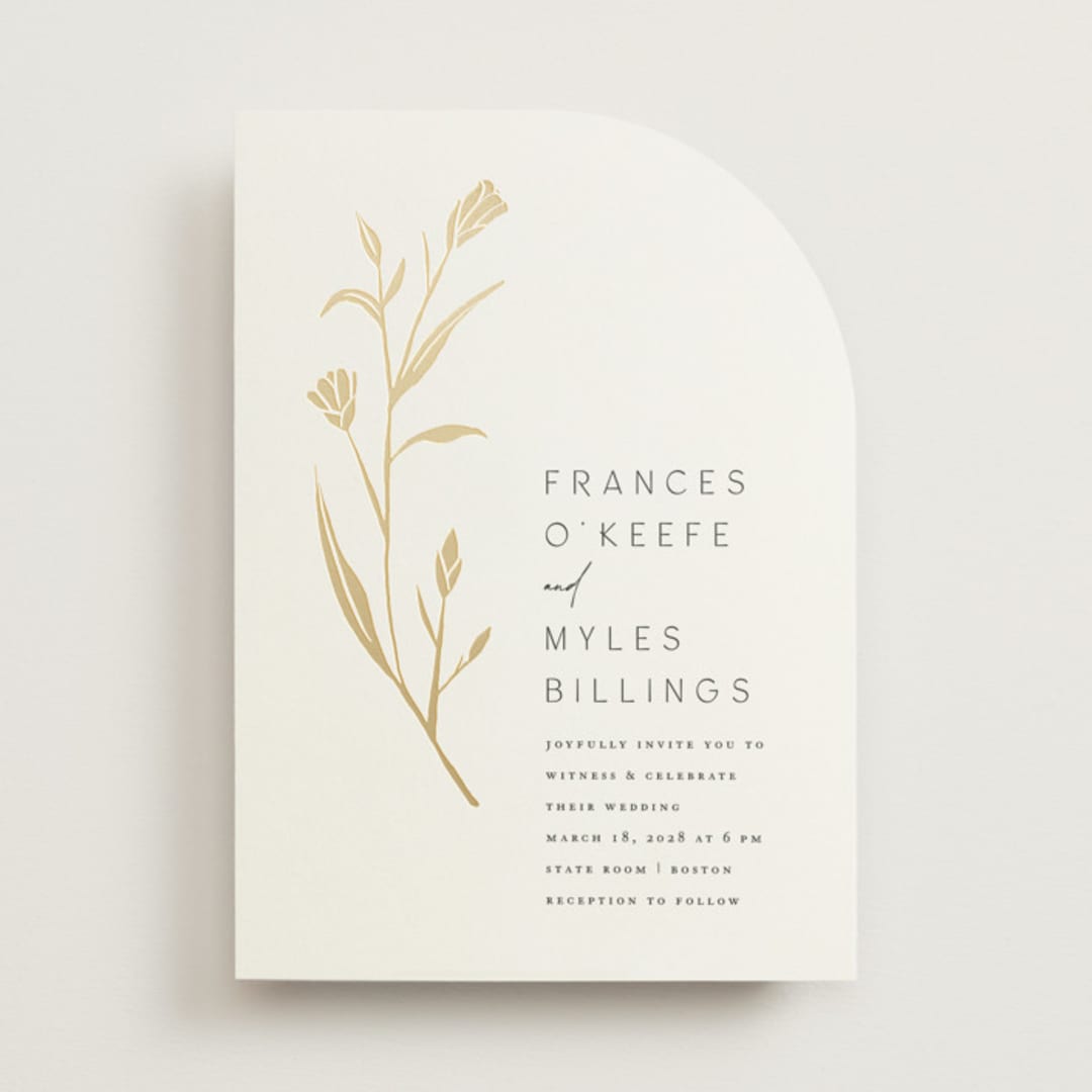 "Perennial" - Wedding Invitations in Cotton by Amy Kross - Front