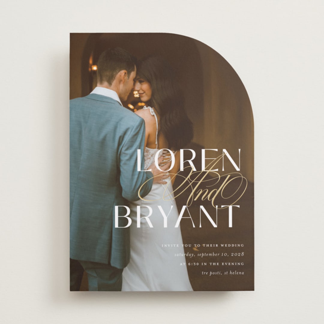 "Loren" - Wedding Invitations in Cotton by Christie Garcia - Front