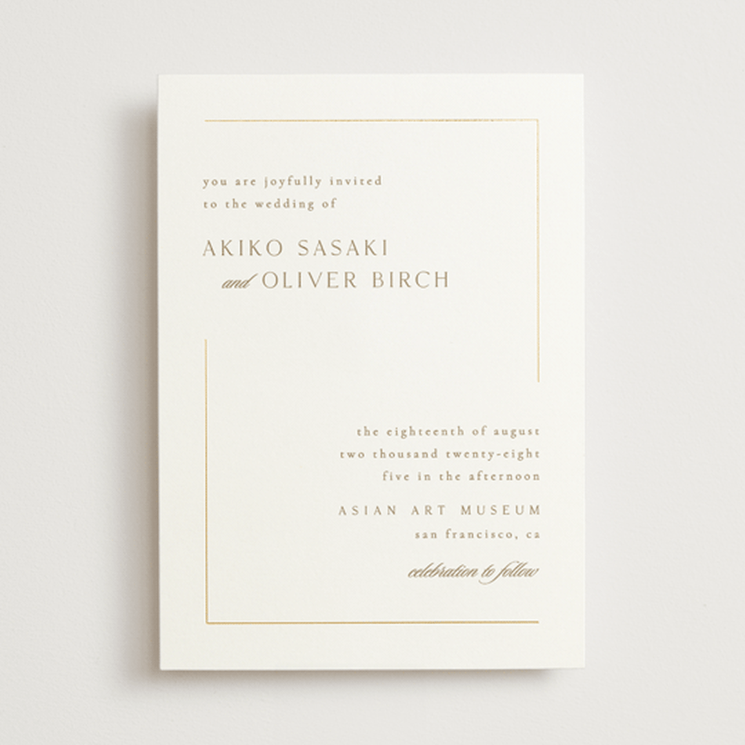 "The Gallery" - Wedding Invitations in Quartz by Kristie Kern - Front