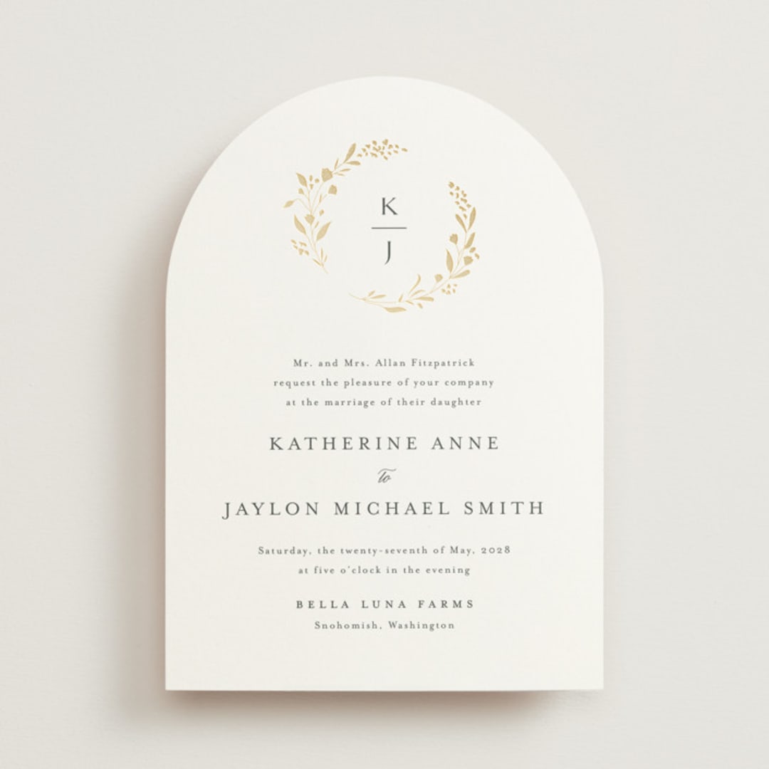 "Embrace" - Wedding Invitations in Cloudy by Jennifer Postorino - Front