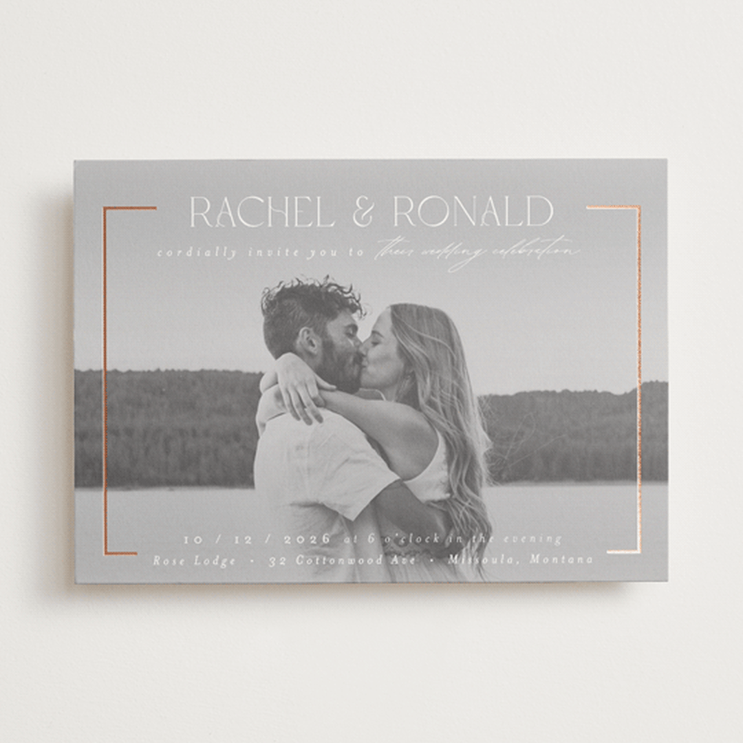 "Bellino" - Wedding Invitations in Snow by AK Graphics - Front