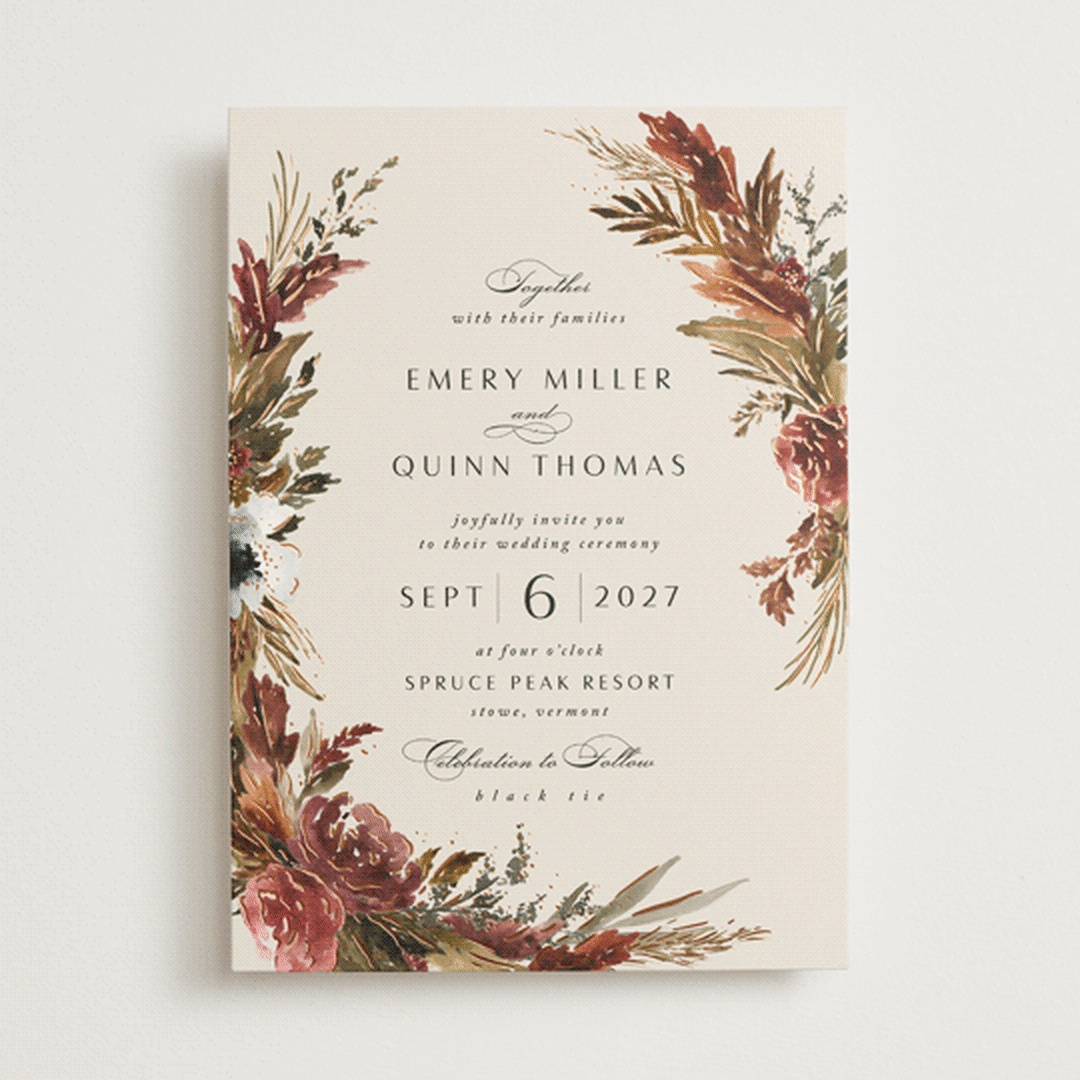 "poetique" - Wedding Invitations in Autumn by Kate Ahn - Front
