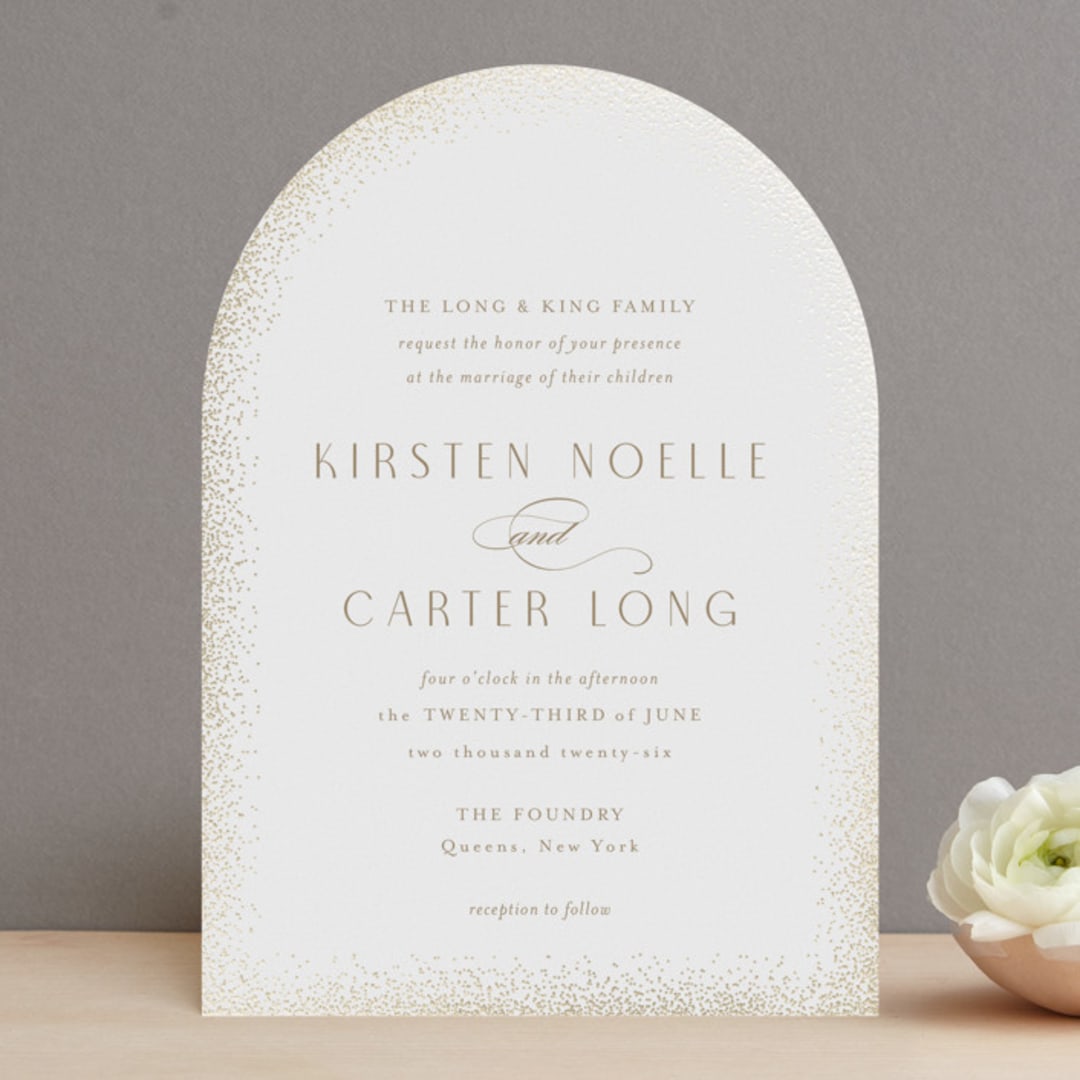 "glitter arch" - Wedding Invitations in Champagne by Design Lotus - Front