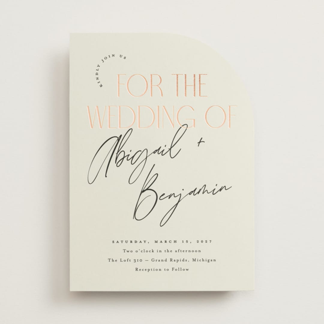 "Together" - Wedding Invitations in Cream Puff by Pixel and Hank - Front