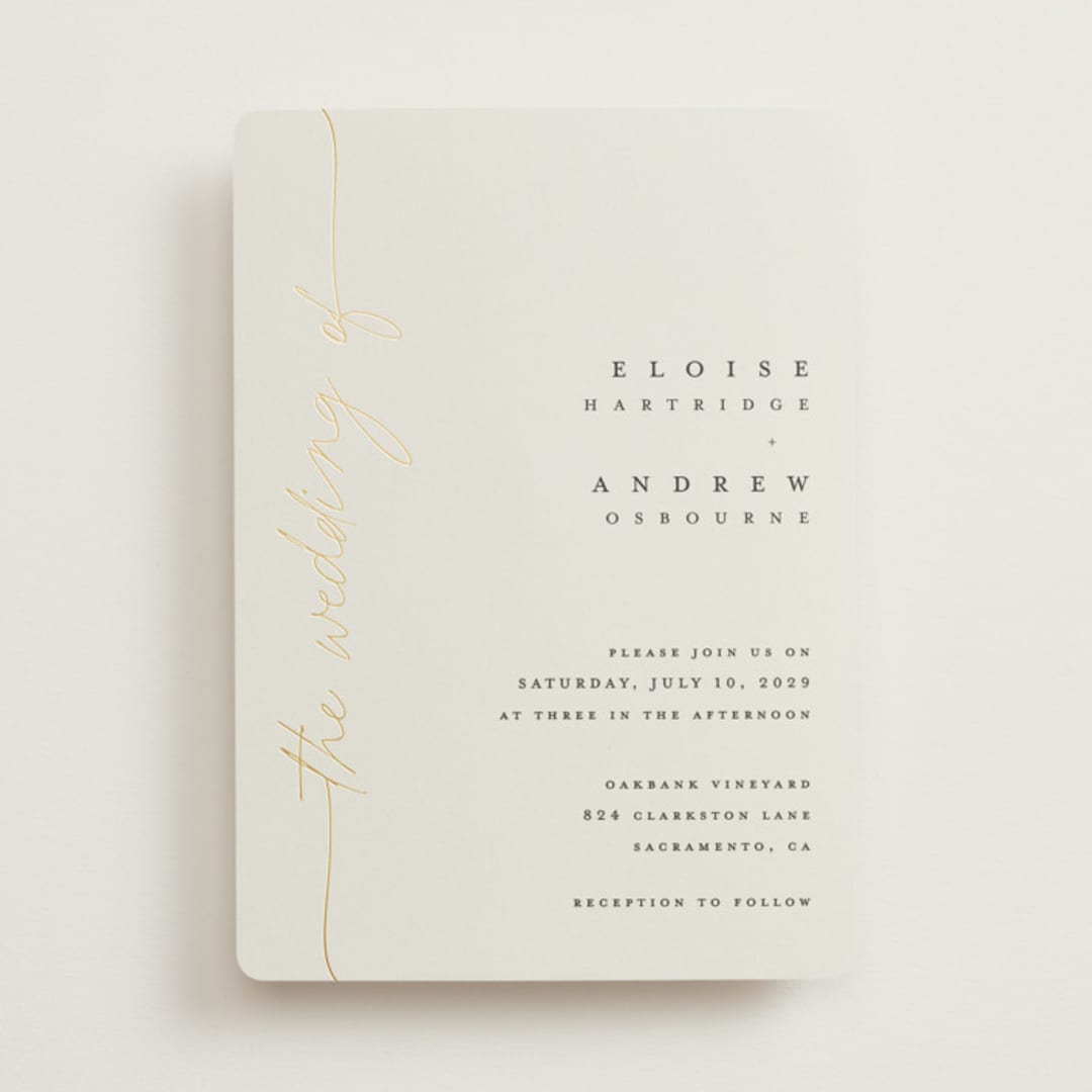 "silk" - Wedding Invitations in Linen by Pippa Shaw - Front