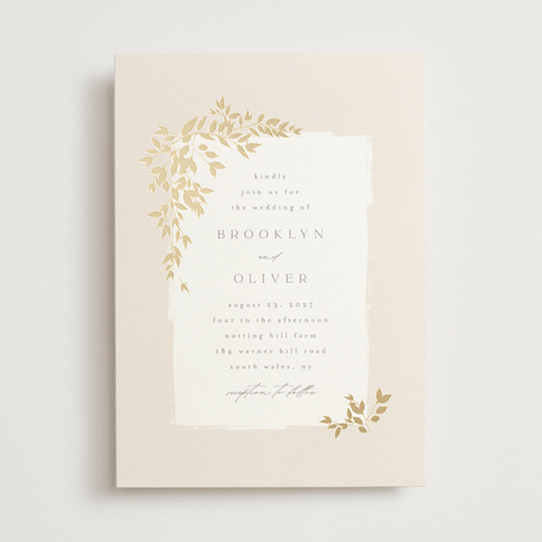 "Everly" - Wedding Invitations in Latte by Kristie Kern - Front