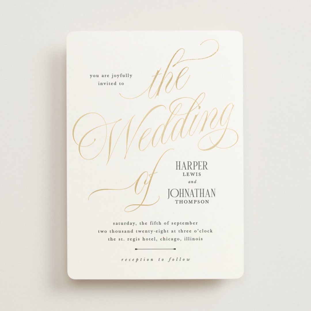"Mirin" - Wedding Invitations in Diamond by Kate Ahn - Front